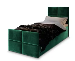 Lit Boxspring ARIEL 90 90X200 CM KRONOS 19, Vert, Lit avec matelas et rangement>Masseno Hot