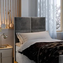 Lit Boxspring ARIEL 90 90X200 CM KRONOS 19, Vert, Lit avec matelas et rangement><noscript><img width=