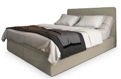 Lit Boxspring ASTOR 160X200 CM LINCOLN 83, Beige, Lit avec matelas et rangement>Masseno Clearance