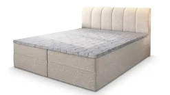 Masseno Lit Boxspring CEVANO 160X200 CM COSMIC 10, Beige, Lit avec matelas et rangement* Ensemble Sommier Et Matelas