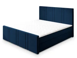 Lit Boxspring COMOZA 160X200 CM KRONOS 09, Bleu, Lit avec matelas et rangement>Masseno Online