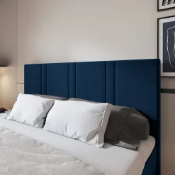 Lit Boxspring COMOZA 160X200 CM KRONOS 09, Bleu, Lit avec matelas et rangement><noscript><img width=