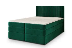 Lit Boxspring FELBIO 160X200 CM KRONOS 19, Vert foncé, Lit avec matelas et rangement>Masseno Hot