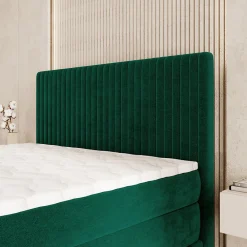 Lit Boxspring FELBIO 160X200 CM KRONOS 19, Vert foncé, Lit avec matelas et rangement><noscript><img width=