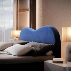 Lit Boxspring FLUVIA 140X200 CM MONOLITH 77, Bleu, Lit avec matelas et rangement><noscript><img width=