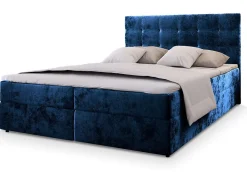 Lit Boxspring GLOS 180X200 CM KRONOS 09, Bleu, Lit avec matelas et rangement>Masseno Clearance