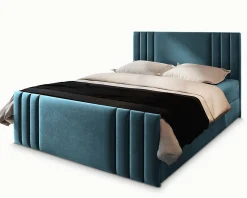 Lit Boxspring KANES 180X200 CM CASABLANCA 13, Bleu, Lit avec matelas et rangement>Masseno Clearance