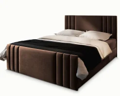 Lit Boxspring KANES 180X200 CM CASABLANCA 08, Marron, Lit avec matelas et rangement>Masseno Sale