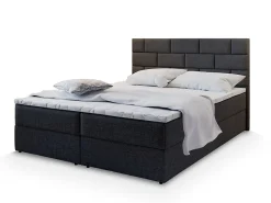 Lit Boxspring KERLO 160x200 CM INARI 100, Noir, Lit avec matelas et rangement>Masseno New