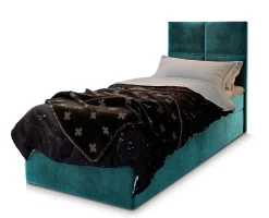 Lit Boxspring LENA 80 80X200 CM KRONOS 13, Bleu, Lit avec matelas et rangement>Masseno Outlet