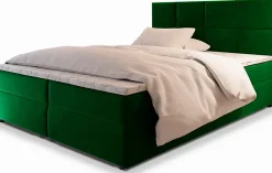 Lit Boxspring LENA 180X200 CM KRONOS 19, Vert, Lit avec matelas et rangement>Masseno Discount