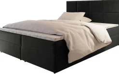 Masseno Lit Boxspring LENA 160X200 CM KRONOS 34, Graphite, Lit avec matelas et rangement* Ensemble Sommier Et Matelas