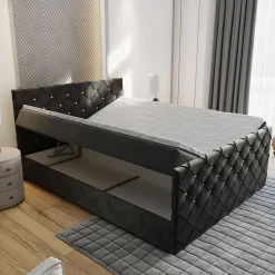 Lit Boxspring MANDI 180X200 CM MAGIC VELVET 2213, Cuivre, Lit avec matelas et rangement><noscript><img width=