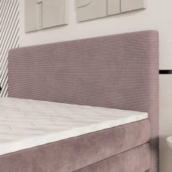 Lit Boxspring MATERN 140X200 CM POSO 27 + KRONOS 27, Rose, Lit avec matelas et rangement><noscript><img width=