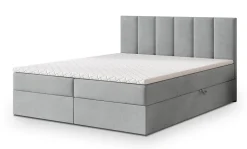 Lit Boxspring MERIL 140X200 CM PAROS 05, Gris clair, Lit avec matelas et rangement>Masseno Hot