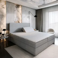 Masseno Lit Boxspring MILARA 160X200 CM TILIA 52, Cuivre, Lit avec matelas et rangement* Ensemble Sommier Et Matelas