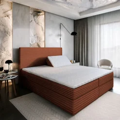 Lit Boxspring MILARA 140X200 CM TILIA 52, Cuivre, Lit avec matelas et rangement>Masseno Outlet