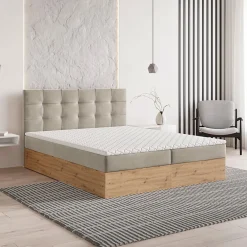 Lit Boxspring MOLVEN 180X200 CM SORO 21, Beige, Lit avec matelas et rangement>Masseno Best