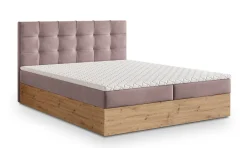 Lit Boxspring MOLVEN 140X200 CM SORO 61, Rose, Lit avec matelas et rangement>Masseno Outlet