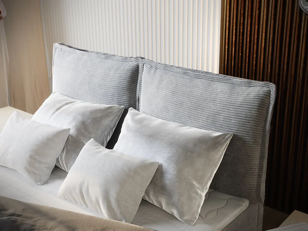 Lit Boxspring MONTA 140X200 CM LINCOLN 86, Gris clair, Lit avec matelas et rangement>Masseno Sale