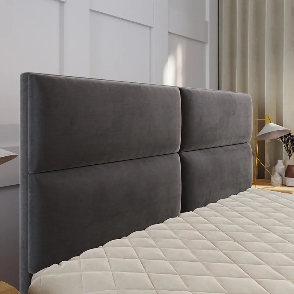 Lit Boxspring MULEN 160X200 CM SAWANA 14, Noir, Lit avec matelas et rangement>Masseno New