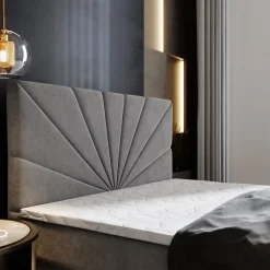 Masseno Lit Boxspring MURI 160X200 CM COSMIC 800, Marron, Lit avec matelas et rangement* Ensemble Sommier Et Matelas