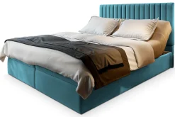 Lit Boxspring MURLO 180X200 CM KRONOS 13, Bleu, Lit avec matelas et rangement>Masseno New