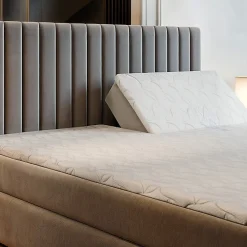 Lit Boxspring MURLO 180X200 CM KRONOS 13, Bleu, Lit avec matelas et rangement><noscript><img width=