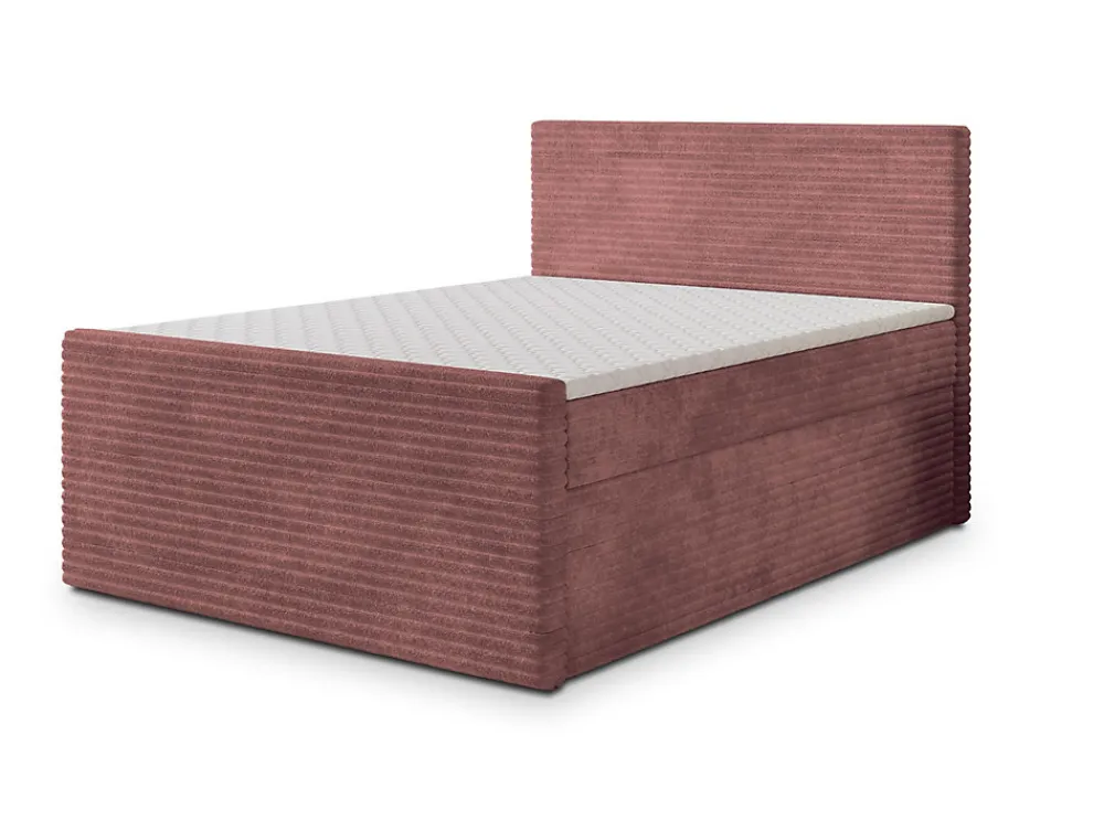 Lit Boxspring NOLEN 140X200 CM TILIA 62, Rose, Lit avec matelas et rangement>Masseno New