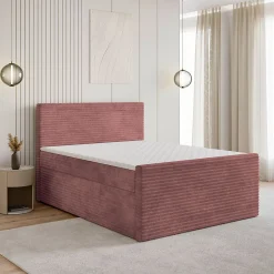 Lit Boxspring NOLEN 140X200 CM TILIA 62, Rose, Lit avec matelas et rangement>Masseno New