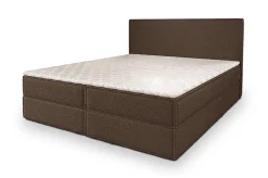 Lit Boxspring PELLIO 140X200 CM QUELLE 25, Marron, Lit avec matelas et rangement>Masseno New