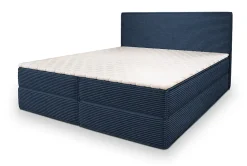 Masseno Lit Boxspring PELLIO 160X200 CM POSO 05, Bleu, Lit avec matelas et rangement* Ensemble Sommier Et Matelas