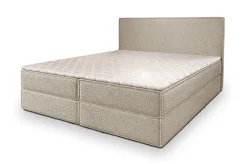 Lit Boxspring PELLIO 160X200 CM QUELLE 05, Beige, Lit avec matelas et rangement>Masseno