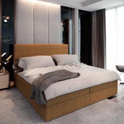 Masseno Lit Boxspring PISA 180X200 CM TILIA 56, Cuivre, Lit avec matelas et rangement* Ensemble Sommier Et Matelas