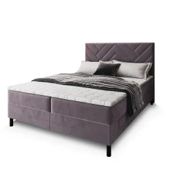 Lit Boxspring ROKIS 180X200 CM MONOLITH 62, Lilas, Lit avec matelas et rangement>Masseno Best