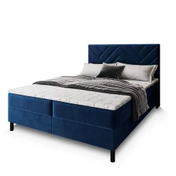 Lit Boxspring ROKIS 140X200 CM MONOLITH 77, Bleu, Lit avec matelas et rangement>Masseno Clearance
