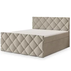 Lit Boxspring ROVARI 180X200 CM PAROS 02, Beige, Lit avec matelas et rangement>Masseno Outlet