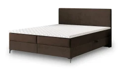Lit Boxspring TORREL 160X200 CM POSO 06 + KRONOS 06, Marron, Lit avec matelas et rangement>Masseno Online