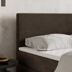 Lit Boxspring TORREL 180X200 CM POSO 06 + KRONOS 06, Marron, Lit avec matelas et rangement><noscript><img width=