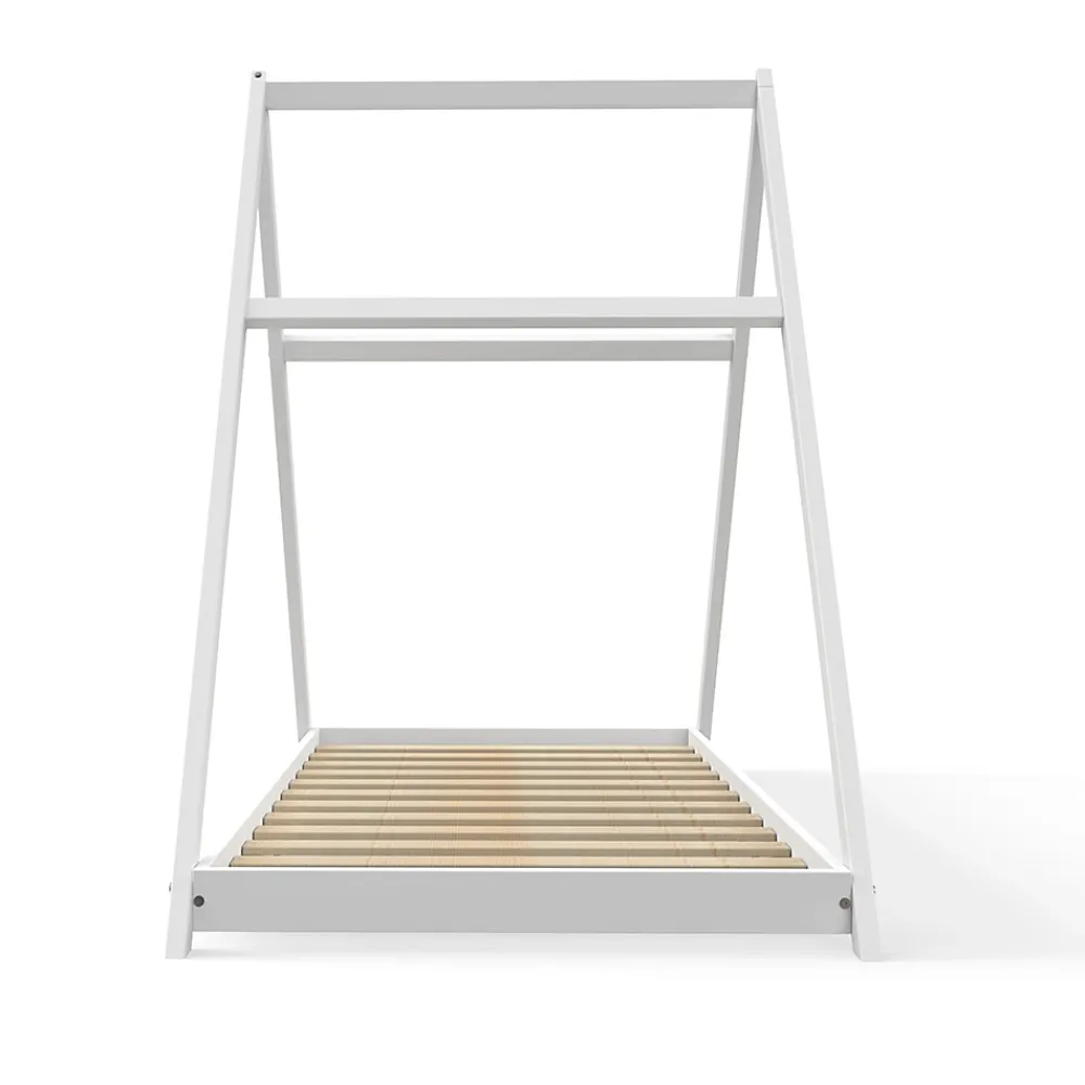 Weber Industries Lit cabane APACHE 90x190 + 1 sommier / Blanc*Enfant Lit Enfant