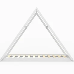 Weber Industries Lit cabane APACHE 90x190 + 1 sommier / Blanc*Enfant Lit Enfant