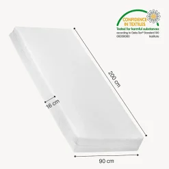 [En.Casa] Lit cabane double Aarghonmaa avec matelas 90 x 200 cm blanc en.casa* Lit Double