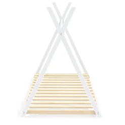 Bb Loisir Lit cabane enfant 90x190cm bois massif SOLI Blanc inclus sommier*Enfant Lit Enfant