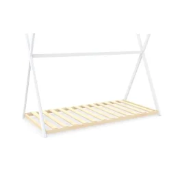Bb Loisir Lit cabane enfant 90x190cm bois massif SOLI Blanc inclus sommier*Enfant Lit Enfant