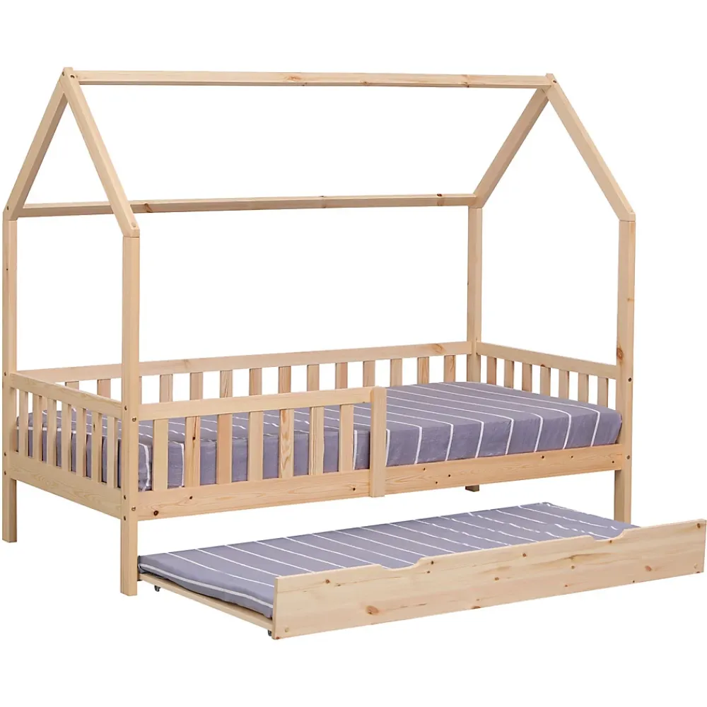 Happy Garden Lit cabane gigogne pour enfant 190x90cm en bois MARCEAU -*Enfant Lit Enfant
