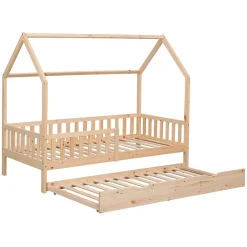 Happy Garden Lit cabane gigogne pour enfant 190x90cm en bois MARCEAU -*Enfant Lit Enfant