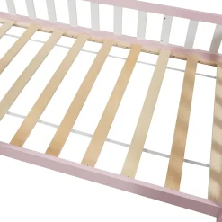 [En.Casa] Lit cabane Hesel pour enfants bois de pin 90 x 200 cm rose en.casa*Enfant Lit Enfant
