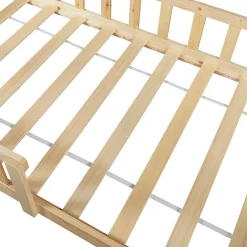 [En.Casa] Lit cabane Hesel pour enfants bois de pin 90 x 200 cm naturel en.casa*Enfant Lit Enfant