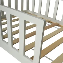 Lit cabane Kiwi 90x190 avec sommier et matelas /Blanc><noscript><img width=