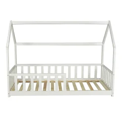 Lit cabane Kiwi 90x190 avec sommier et matelas /Blanc><noscript><img width=